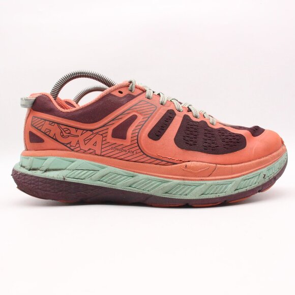 Hoka One One Shoes - Hoka One One Stinson ATR 5 Women's Size 9.5  Orange Green Casual Sneaker